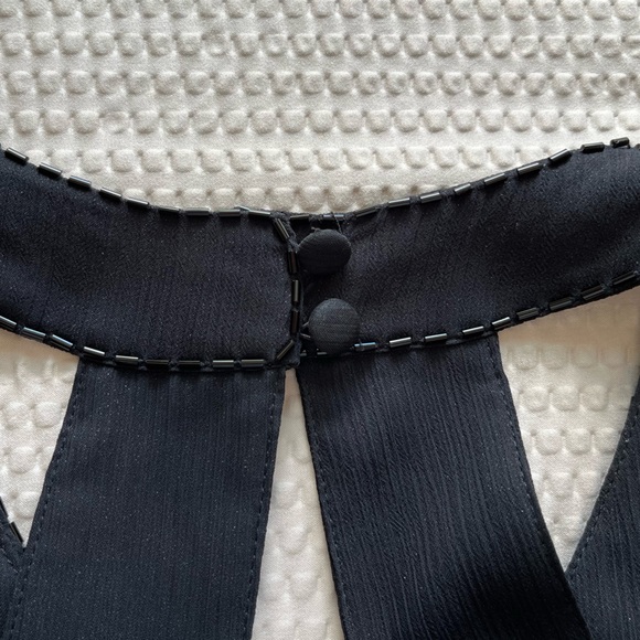 ALFANI: Women’s size 10 multi ruffle layers blouse, Grecian  jeweled neckline. - Picture 7 of 13